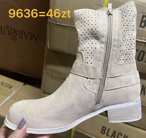 Botki damskie 9636A.BEIGE (36/41,12par)