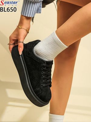 Buty sportowe damskie 7ABL650.ALL BLACK (36/41,12par)