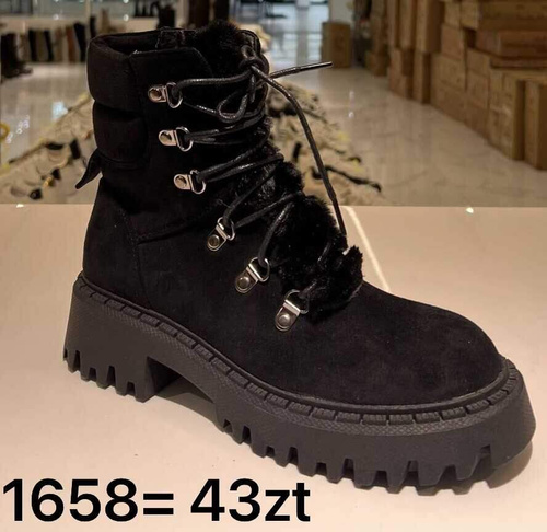 Botki damskie 1658.BLACK (36/41,12par)