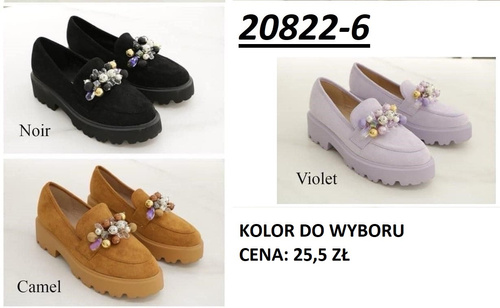 Półbuty damskie 20822-6.KOLORDOWYBORU (36/41,12par)