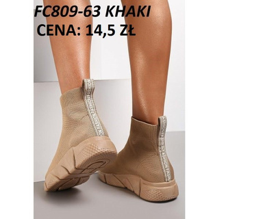 Buty sportowe damskie FC809-63.KHAKI (36/41,12par)