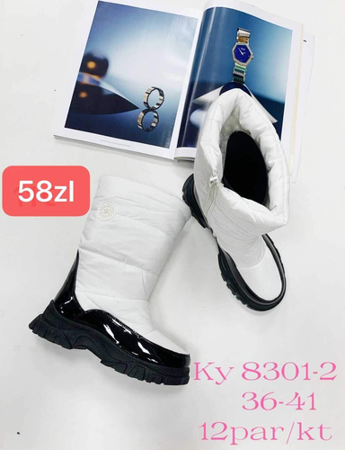 Botki damskie 7AKY8301-2.WHITE (36/41,12par)