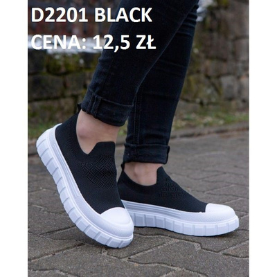 Trampki damskie D2201.BLACK (36/41,12par)