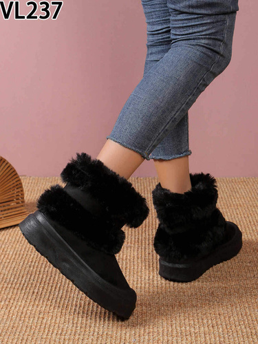 Botki damskie VL237.BLACK Ocieplany (36/41,12par)