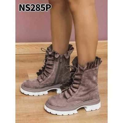 Botki damskie ocieplane NS285.TAUPE (36/41,12par)