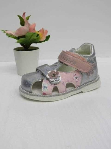 Sandały dziewczęce 1AAB241.SILVER/PINK (20/25,12par)