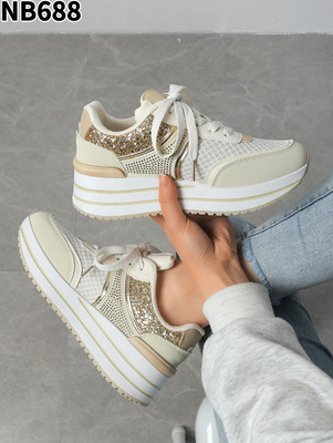 Buty sportowe damskie BL688.GOLD (36/41,12par)