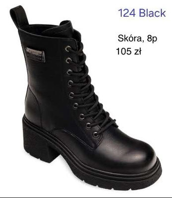 Botki damskie   7A124.BLACK  (36/41,8par)