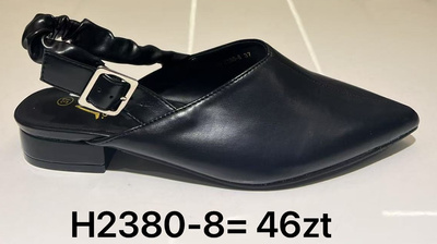 Klapki damskie H2380-8.BLACK  (36/41,12par)
