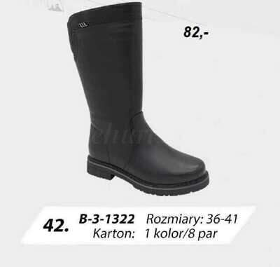 Botki damskie   7AB-3-1322.BLACK  (36/41,8par)