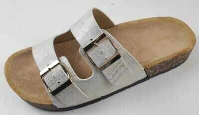 Klapki damskie DZ121-8.SILVER (36/41,12par)