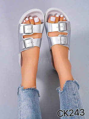 Klapki damskie 7ACK243.SILVER (36/41,12par)