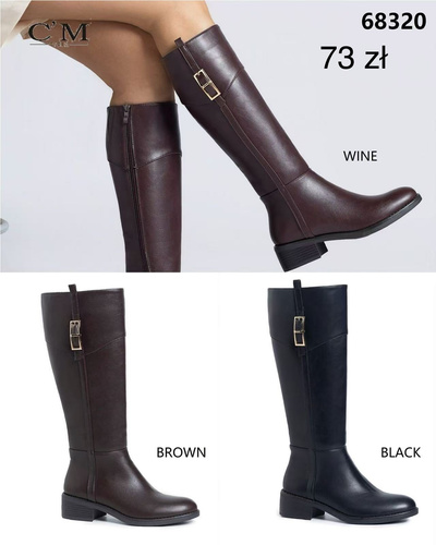 Kozaki damskie  7A68320.BROWN (36/41,12par)