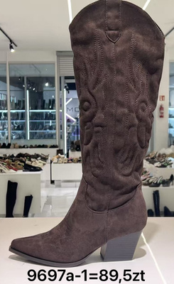 Kozaki damskie 9697A-1.BROWN (36/41,12par)