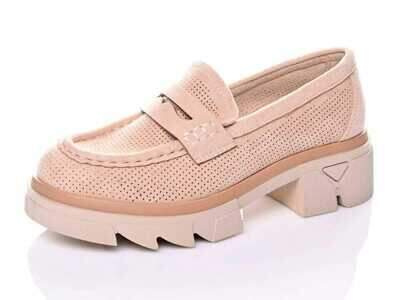 Mokasyny damskie 7AC1233-8.BEIGE (36/41,12par)