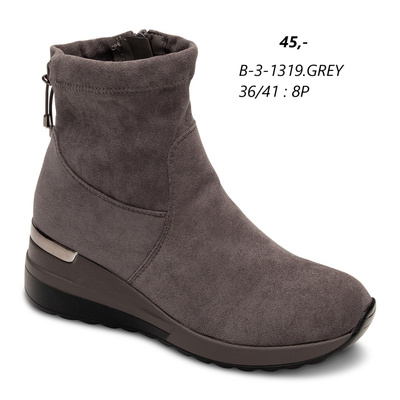 Botki damskie 7AB-3-1319.GREY (36/41,8par)