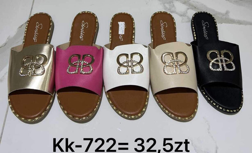Klapki damskie 7AKK-722.GOLD (36/41,12par)