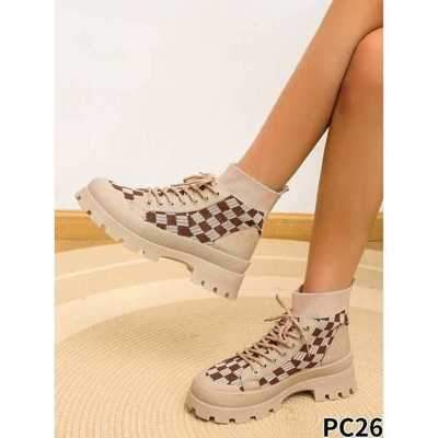 Botki damskie 7APC26.KHAKI/BROWN (36/41,12par)