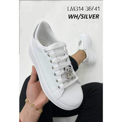 Buty sportowe damskie 7ALM314.WHITE/SILVER (36/41,12par)