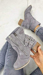 Botki damskie 7AA6110-26.GREY (36/41,12par)