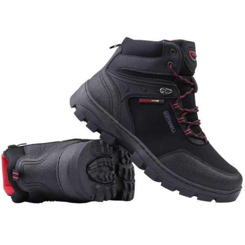 Trzewiki męskie A2042-1.BLACK/GREY/RED (41/46,8par)