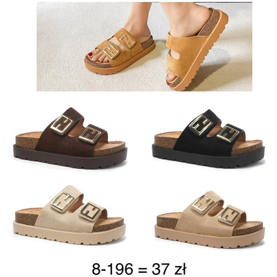 Klapki damskie 8-196.KOLORDOWYBORU (36/41,12par)