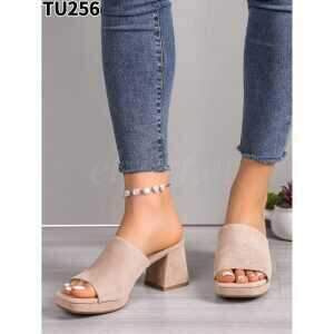 Klapki damskie  7ATU256.KHAKI  (36/41,12par)