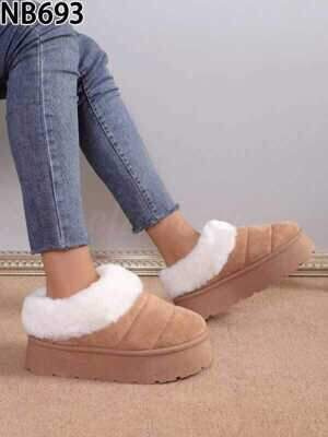 Botki damskie ocieplane NB693.CAMEL (36/41,12par)