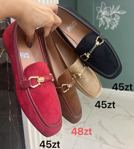 Mokasyny damskie A24.BROWN (36/41,12par)