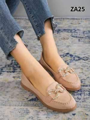 Balerinki damskie 7AZA25.KHAKI (36/41,12par)