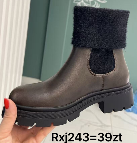 Botki damskie ocieplane RXJ243.BROWN (36/41,12par)