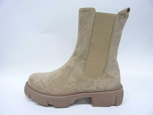 Botki damskie 7AH2217-2.BEIGE Ocieplane (36/41,12par)