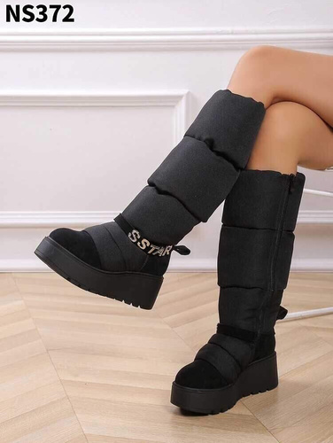 Kozaki damskie ocieplane NS372.BLACK (36/41,12par)