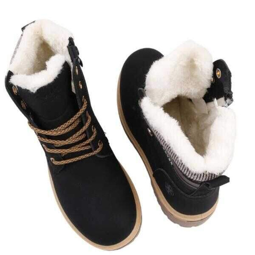 Trzewiki damskie B168-19.BLACK/COFFEE (36/41,8par)