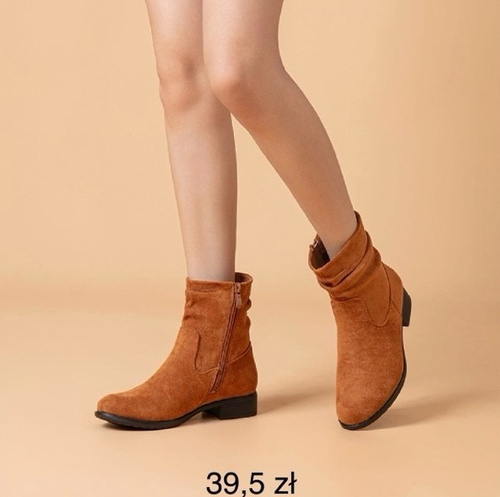 Botki damskie LH128.CAMEL (36/41,12par)
