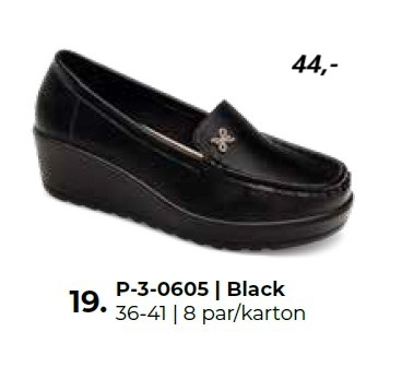 Półbuty damskie 3-0605.BLACK (36/41,8par)