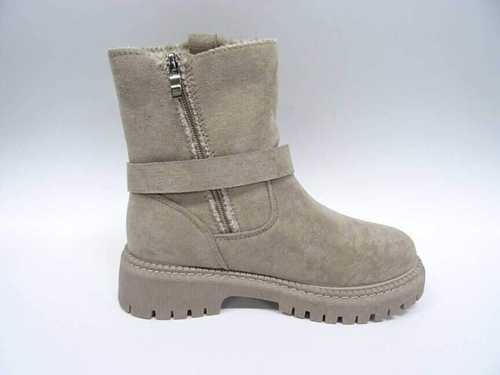 Botki damskie 7AE8217-3.BEIGE Ocieplane (36/41,12par)