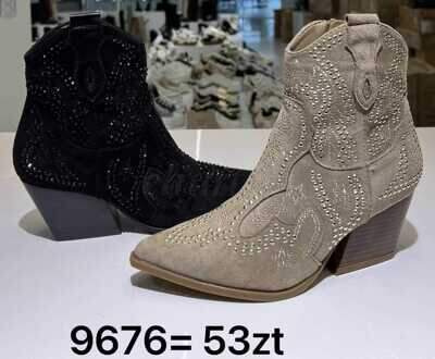 Botki damskie 7A9676.KHAKI (36/41,12par)