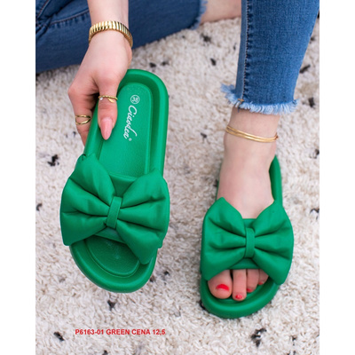 Klapki damskie P6163-01.GREEN (36/41,12par)