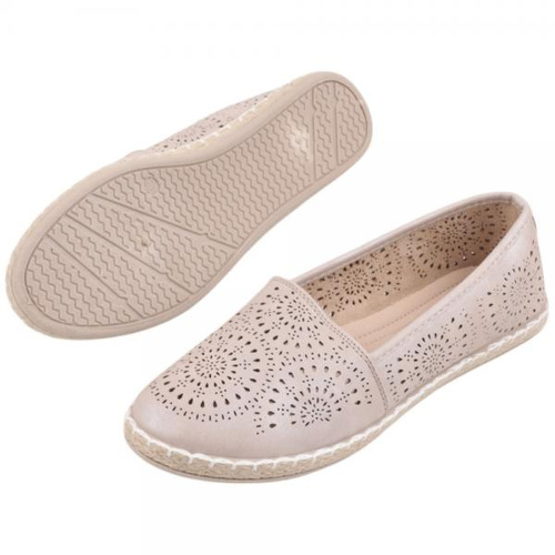 Balerinki damskie F37-12.BEIGE (36/41,12par)