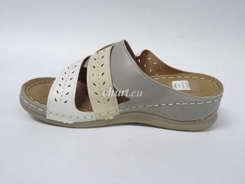 Klapki damskie 7A1102-5.BEIGE (36/41,12par)