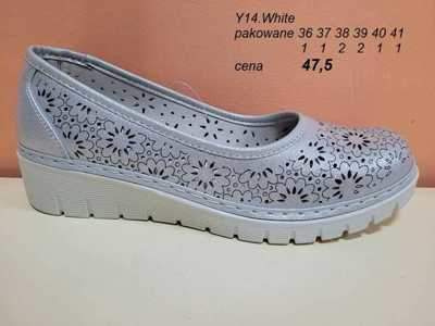 Mokasyny damskie 7AY014.WHITE (36/41,8par)