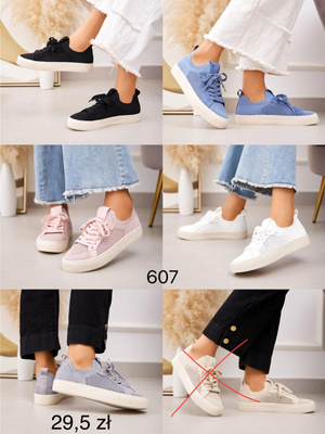 Trampki damskie 607.BLACK (36/41,12par)