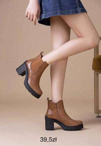 Botki damskie 7ABL414.CAMEL (36/41,12par)