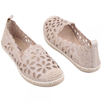 Balerinki damskie F112-12.BEIGE (36/41,12par)