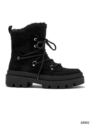 Botki damskie ocieplane  7A8902.BLACK   (36/41,12par)
