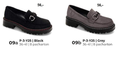 Półbuty damskie 3-Y25.BLACK (36/41,8par)