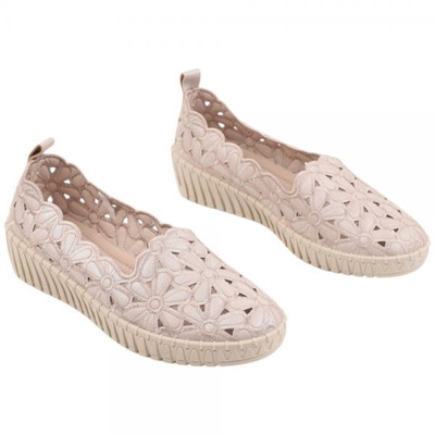 Balerinki damskie F38-12.BEIGE (36/41,12par)