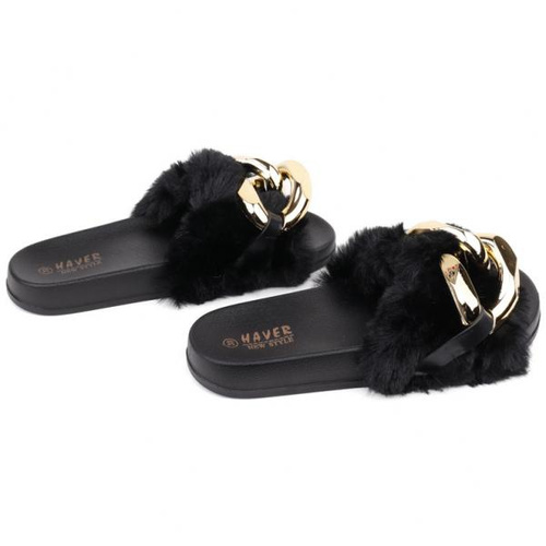 Klapki damskie HN57-4.BLACK (36/41,12par)