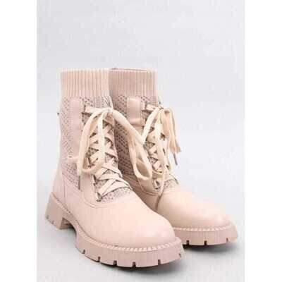 Botki damskie ocieplane  7A8573.BEIGE   (36/41,12par)